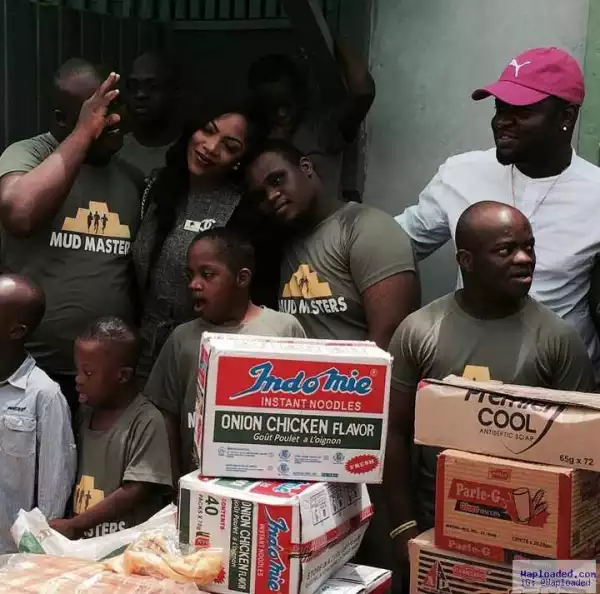 Photos: Tiwa Savage And Skales Visit A Down Syndrome Foundation